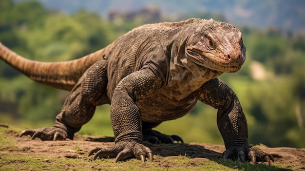 Komodo Dragon in Natural Habitat