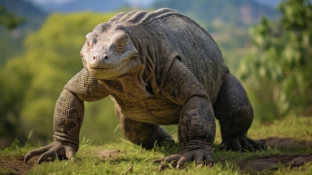 Komodo Dragon in Natural Habitat