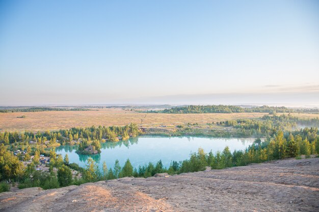 Konduki quarries landscapes in the tula region