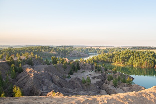 Konduki quarries landscapes in the tula region