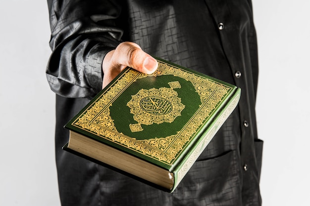 Koran in hand - holy book of Muslims (public item of all muslims) Koran in hand 