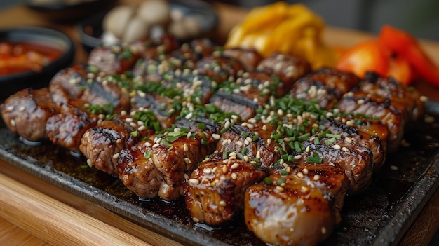 Korean BBQ Rolling short plate with mushrooms