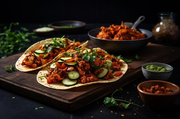 Korean BBQ Tofu Tacos with Kimchi Vegan