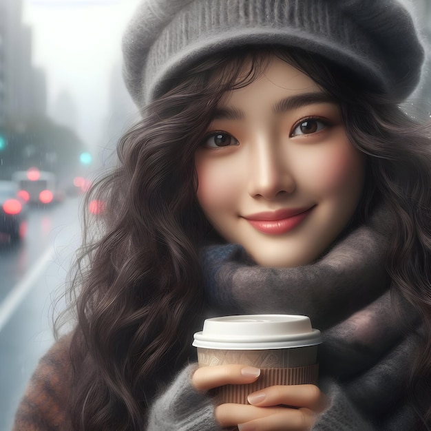 Korean Beauty with Americano