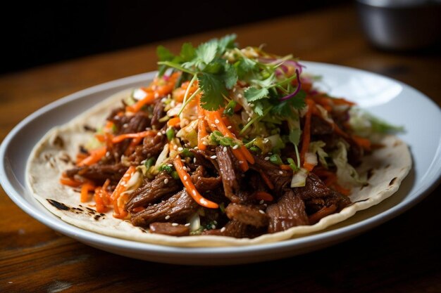 Korean Bulgogi Beef Tacos with Kimchi Slaw