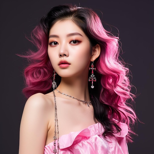 Korean Girls Embracing Playful Elegance in Vibrant Pink Fashion of Barbie