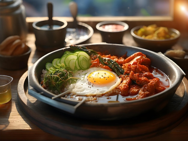 Korean Hot Meal Main Dish AI Photo