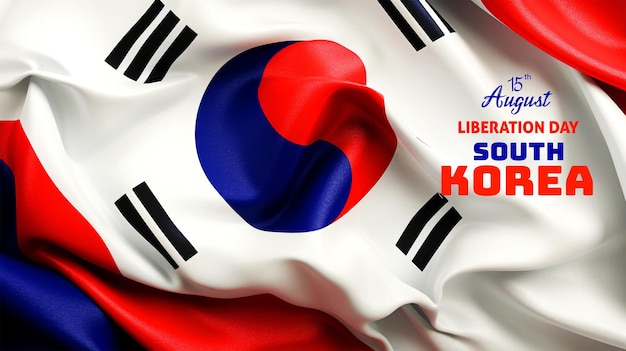 Photo korean independence day greeting poster design background