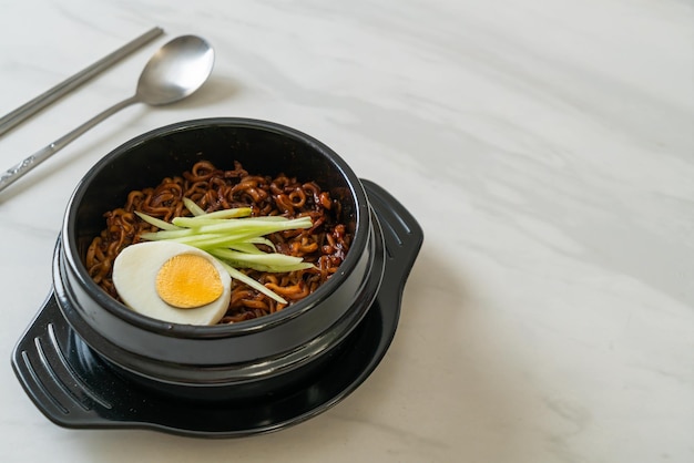 Korean Instant Noodle with Black Bean Sauce Jajangmyeon or JJajangmyeon