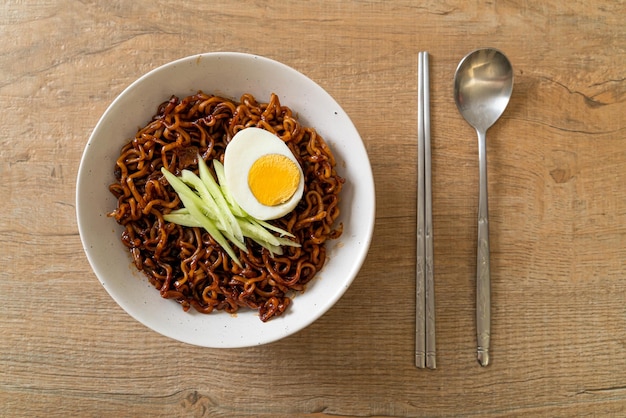 Korean Instant Noodle with Black Bean Sauce Jajangmyeon or JJajangmyeon