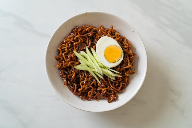 Korean Instant Noodle with Black Bean Sauce Jajangmyeon or JJajangmyeon