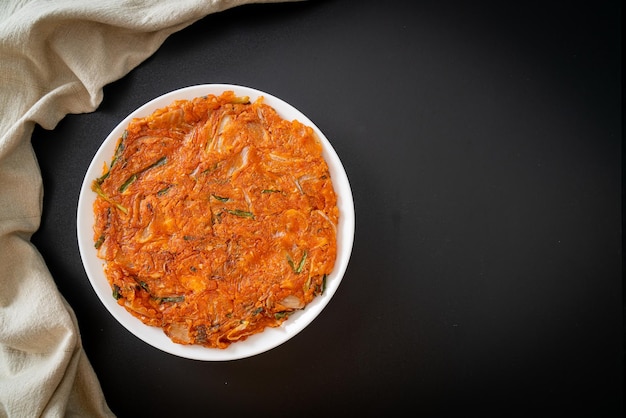 Korean Kimchi pancake or Kimchijeon