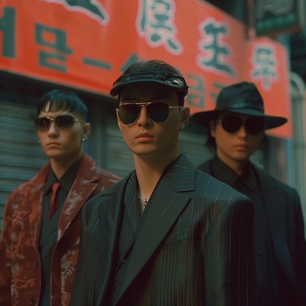 a Korean mafia boy with his gang