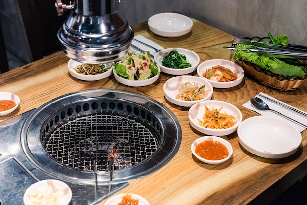 Korean pickle or Pickled radish vegetables set and seasoning on bowl