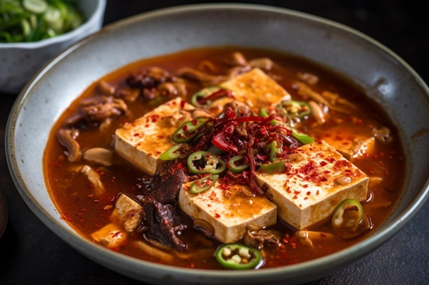 Korean style braised tofu