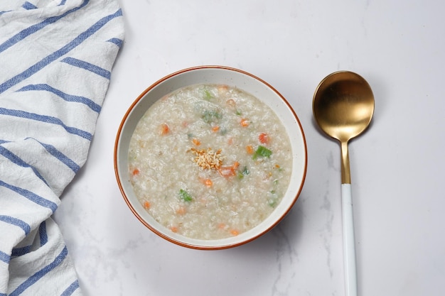 korean traditional food - Vegetable porridge made by boiling vegetables and rice