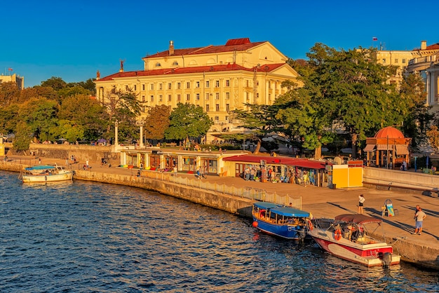 Kornilov Embankment in the Artillery Bay of Sevastopol