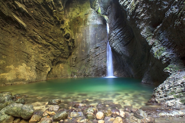 Kozjak waterfall, Kobarid, Julian Alps in Slovenia