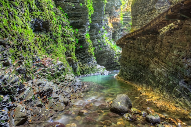 Kozjak waterfall Slap Kozjak  Kobarid  Julian Alps in Slovenia