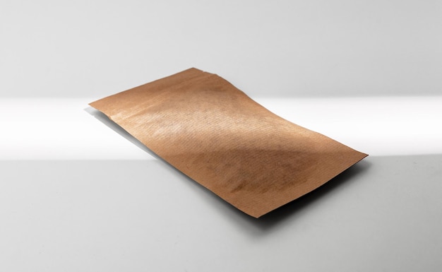 Kraft paper pouch ziplock bag pack Craft beige zip lock sack for tea coffee Package mockup