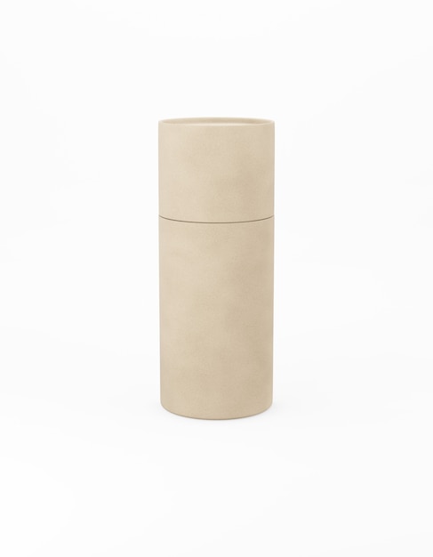 Kraft paper tube packaging 3D rendering