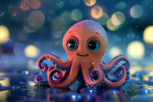 kraken cute full length potrait brighting