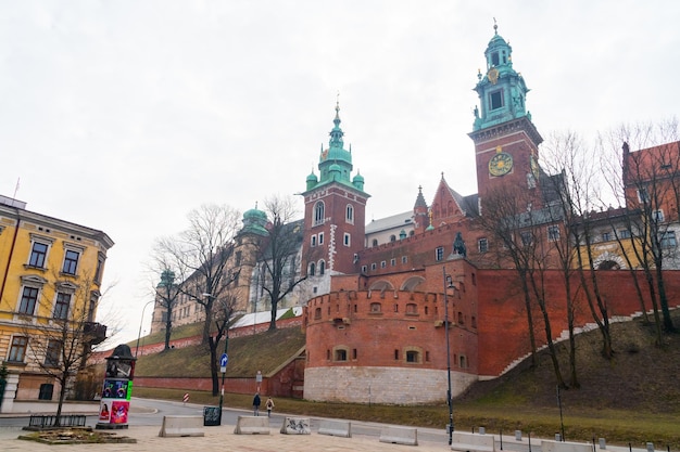 Krakow Poland 13 March 2022 Wawel cathedral on Wawel Hill in Krakow