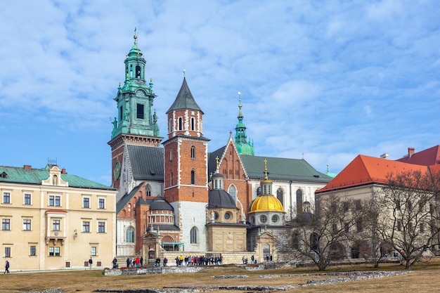 Krakow Poland 14 March 2022 Wawel castle famous landmark in Krakow