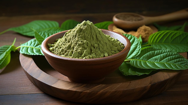 Kratom Mitragyna speciosa green Is a type of drug