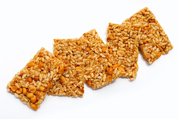 Krayasart Thai crispy rice peanut and sesame cereal bar