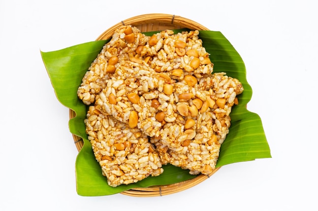 Krayasart Thai crispy rice peanut and sesame cereal bar