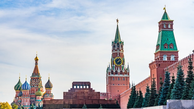 Kremlin Wall in Red Square, Moscow, Russia.