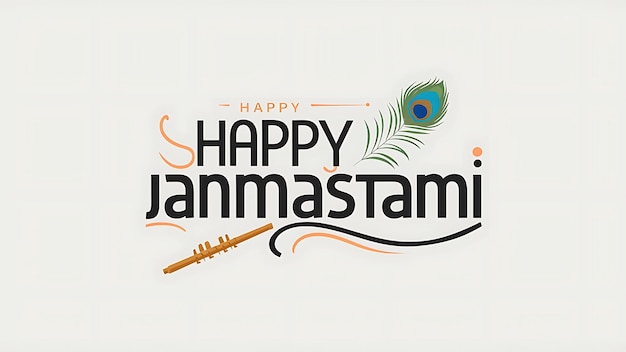 Krishna Janmashtami Poster Text Illustration Art