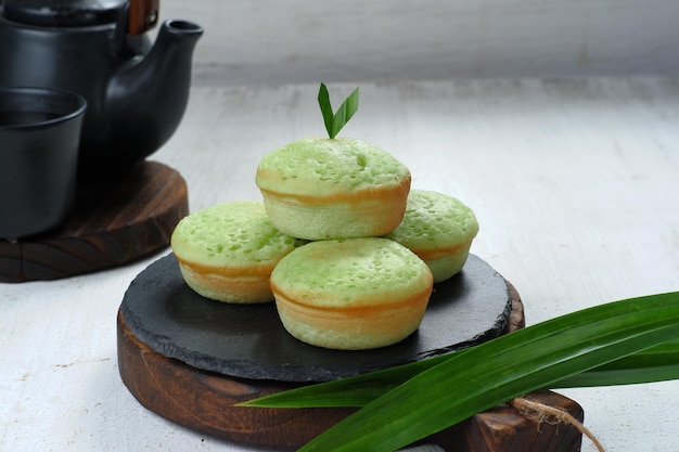 kue apam or apem indonesian traditional sweet snack.