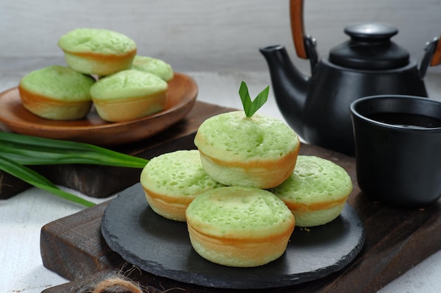 kue apam or apem indonesian traditional sweet snack.