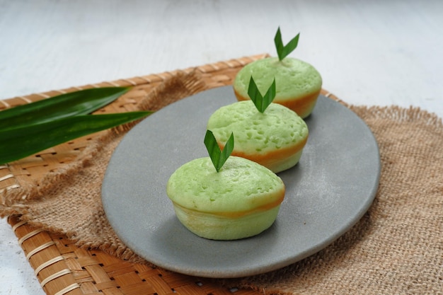 kue apam or apem indonesian traditional sweet snack.