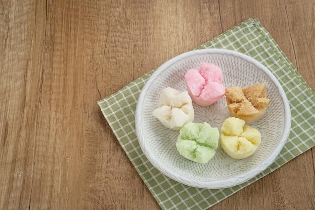 Kue Mangkok (Chinese fa gao) known as fortune cake, usually for Chinese New Year.