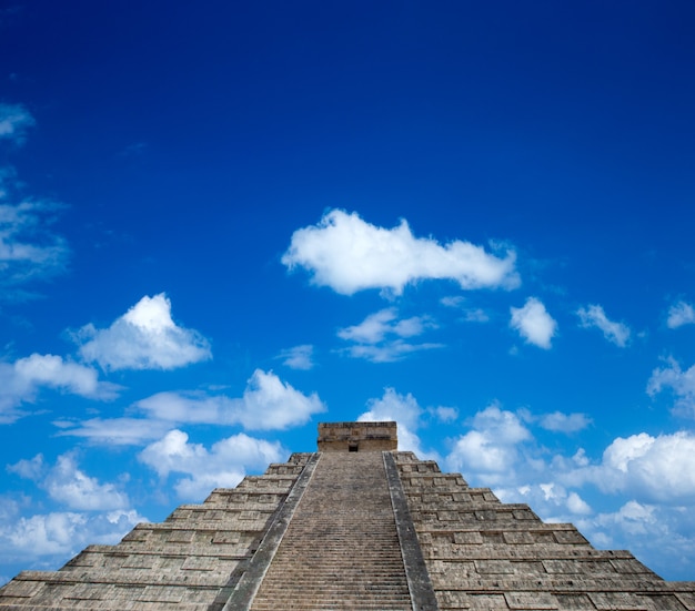 Kukulkan Pyramid in Chichen Itza Site, Mexico