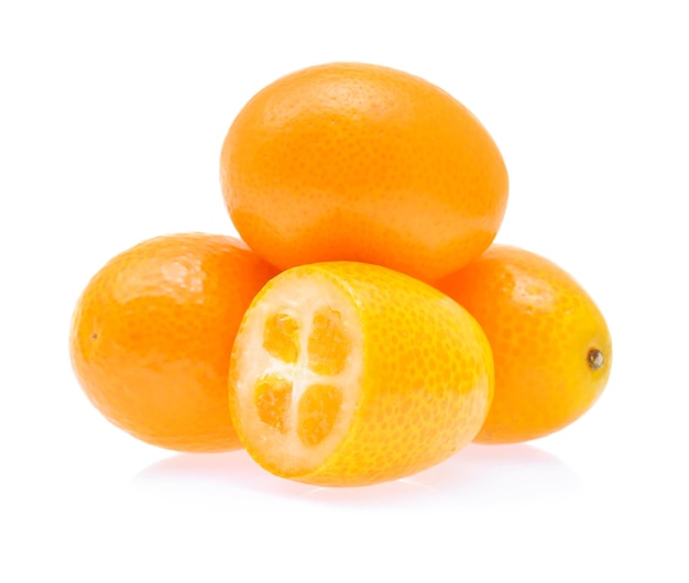 Kumquat,cumquat fruit isolated on white background