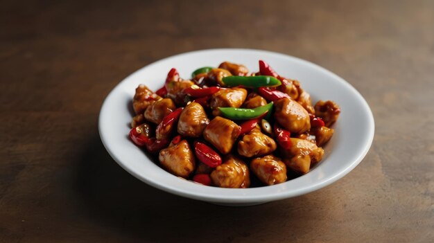 Photo kung pao chicken gong bao kung po kung pao chicken is a spicy stir fried chinese dish