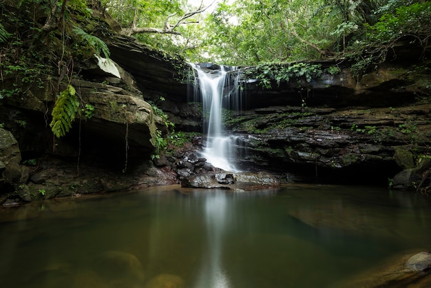 Kuura falls is a peaceful place to relax with its serene atmosphere on Iriomote Island, Yaeyama.