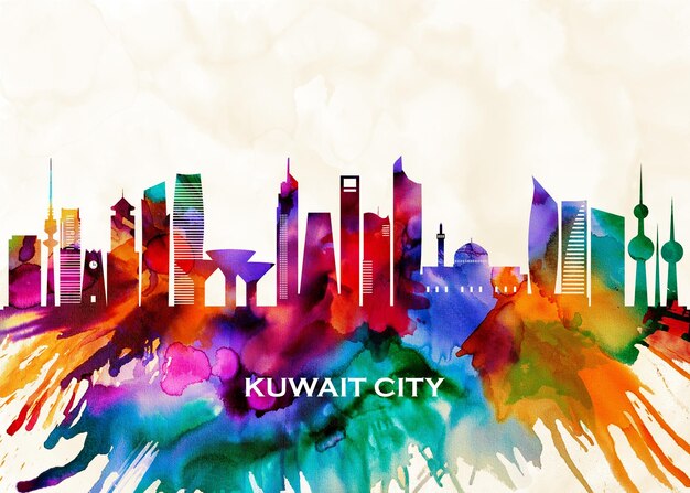 Photo kuwait city skyline