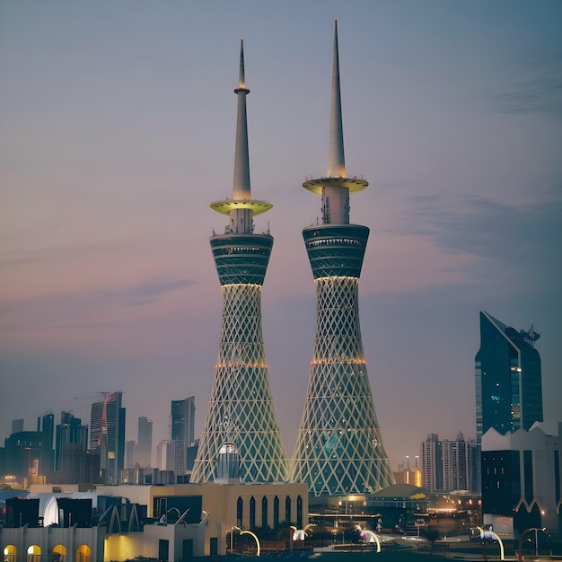 Kuwait Towers scenery photography