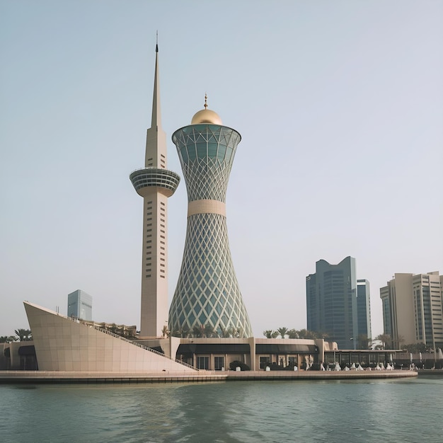 Photo kuwait towers scenery photography