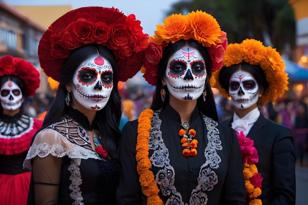 La Calavera Catrina Elegance in the Afterlife Day of the Dead Festivity Portrait