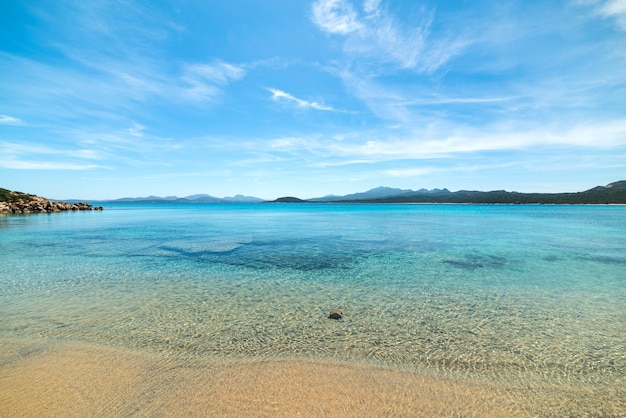 La Celvia beach on a clear day Sardinia