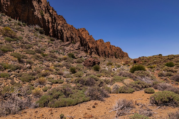 La Fortaleza rocks formation, Cañadas del Teide national park, Tenerife, Canary islands, Spain