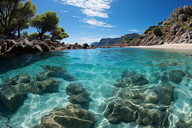 La Pelosa Beach White Sands and Clear Waters in Sardinia Italy