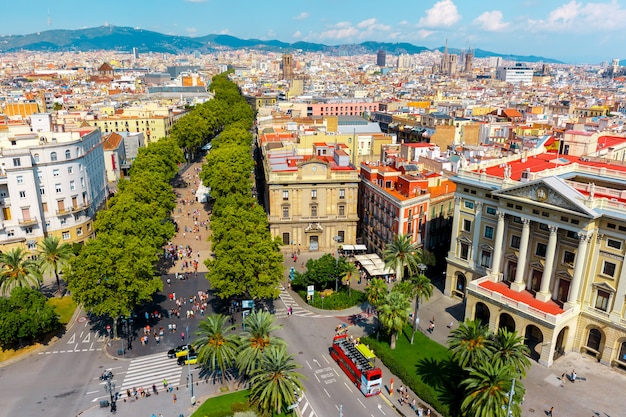 La Rambla in Barcelona, Catalonia, Spain