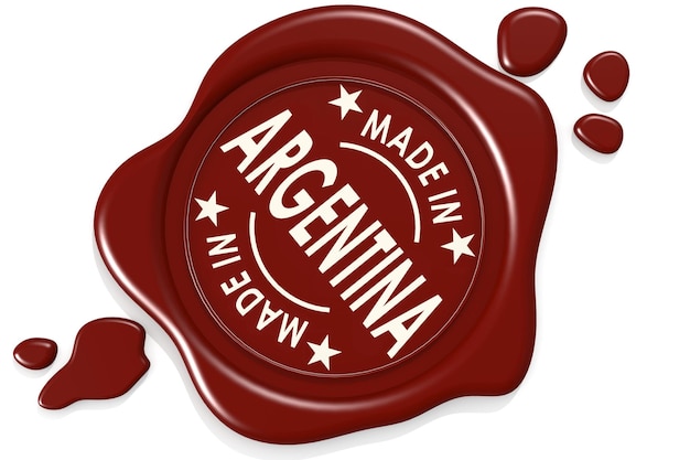 Label seal of made in Argentina